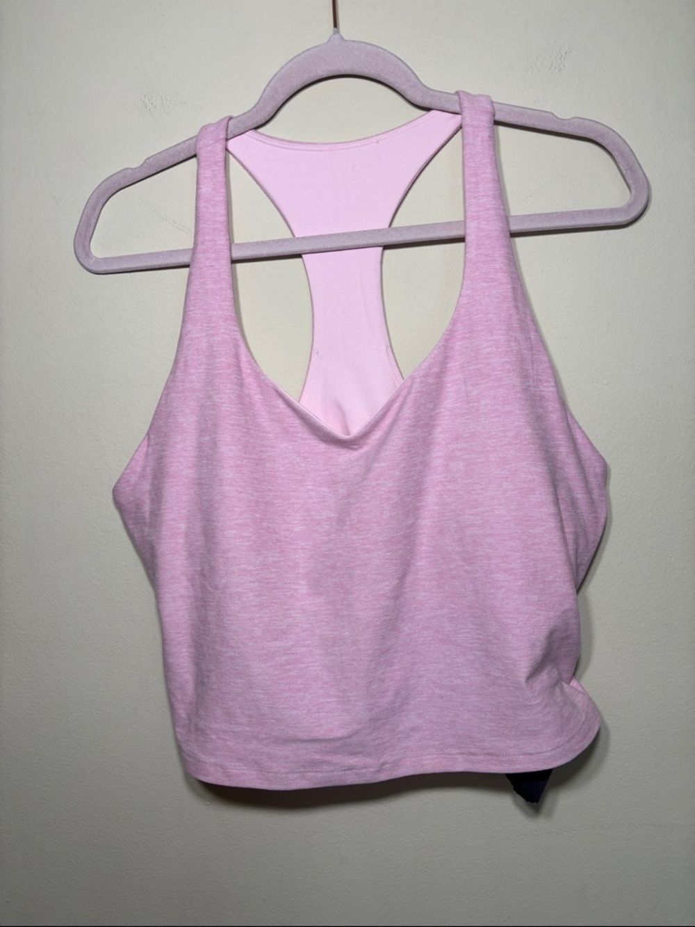 Fabletics Pink Heatherflex Anywhere Built-In Bra